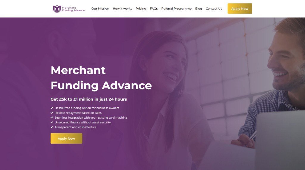 Merchant Funding Advance website